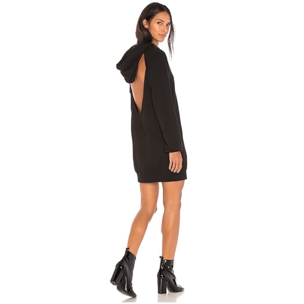 Cotton Citizen French Terry Backless Hoodie Dress Small